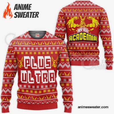 All Might Plus Ultra Ugly Christmas Sweater My Hero Academia Anime Xmas Gift
