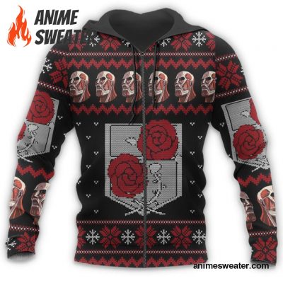 Attack On Titan Ugly Christmas Sweater Garrison  Xmas Gift Custom Clothes