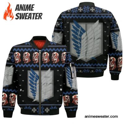 Attack On Titan Shirt Scout Ugly Christmas Sweater Jacket Costume