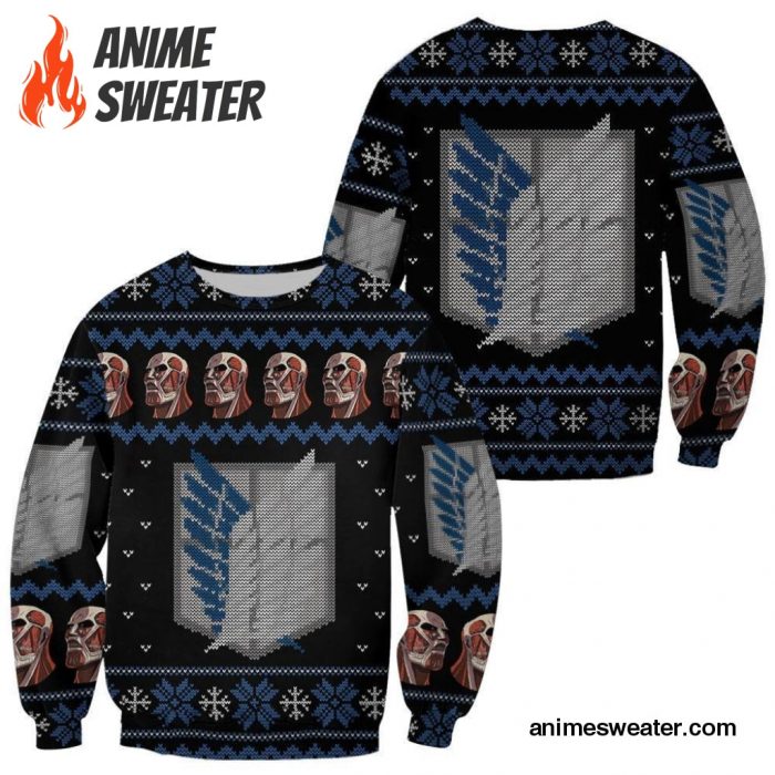 Attack On Titan Shirt Scout Ugly Christmas Sweater Jacket Costume