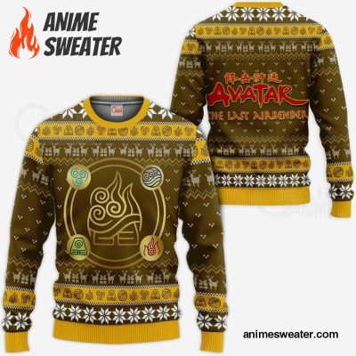 Avatar Airbender Ugly Christmas Sweater Symbols Anime Xmas Gift VA11