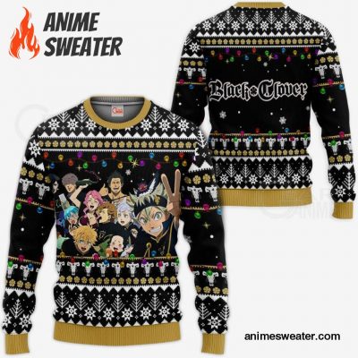 Black Bull Ugly Christmas Sweater Black Clover Anime Xmas Gift VA11