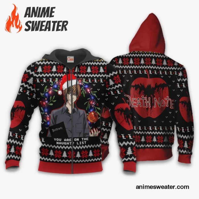 Light Yagami Ugly Christmas Sweater Death Note Anime Xmas Gift VA11