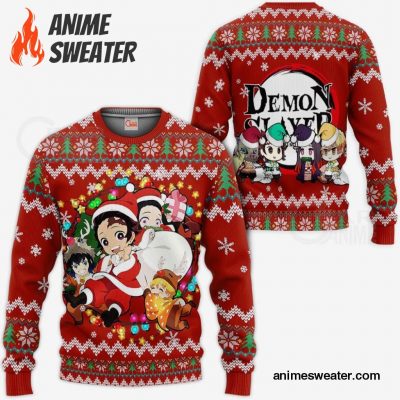 Demon Slayer Ugly Christmas Sweater Kimetsu No Yaiba Xmas Gift VA10