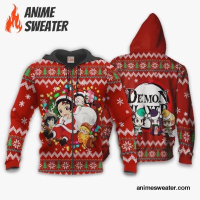 Demon Slayer Ugly Christmas Sweater Kimetsu No Yaiba Xmas Gift VA10