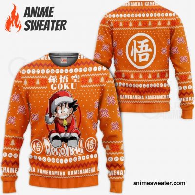 Goku Kid Ugly Christmas Sweater Dragon Ball Anime Xmas Gift VA10
