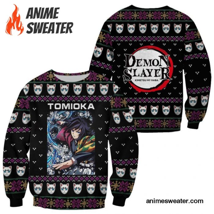 Giyu Tomioka Ugly Christmas Sweater Demon Slayer Anime Xmas Gift Custom Clothes