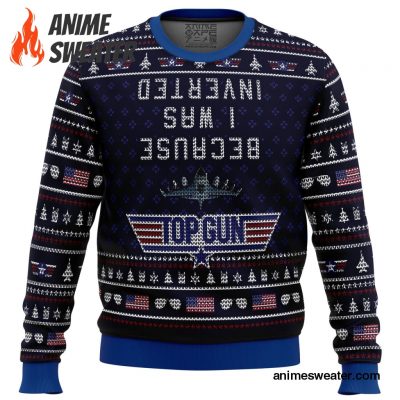 Inverted Top Gun Ugly Christmas Sweater