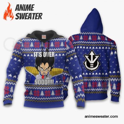 Vegeta Ugly Christmas Sweater It's Over 9000 Funny DBZ Xmas Gift VA10