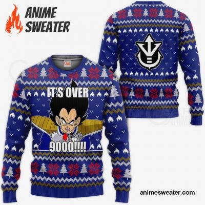 Vegeta Ugly Christmas Sweater It's Over 9000 Funny DBZ Xmas Gift VA10