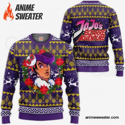 Josuke Higashikata Ugly Christmas Sweater JoJo's Bizarre Adventure Anime VA11