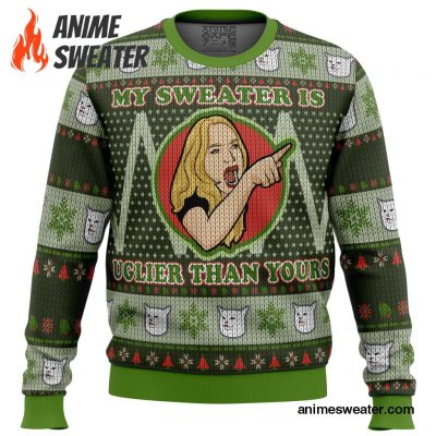 Karen Yelling at Grumpy Cat Meme Ugly Christmas Sweater