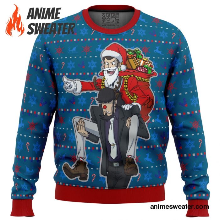 Lupin the 3rd Run Run Rudolph Ugly Christmas Sweater