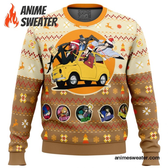 Lupin the 3rd Happy Trip Ugly Christmas Sweater