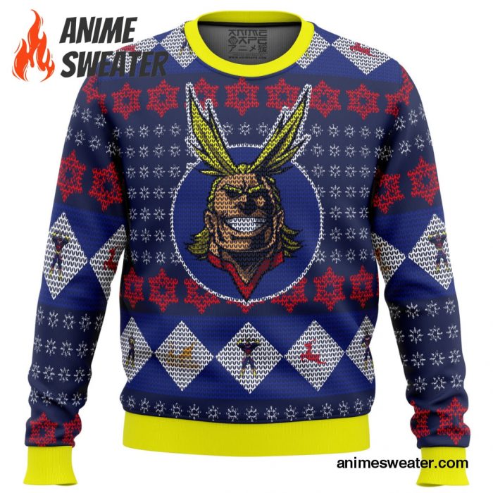 All Might My Hero Academia Ugly Christmas Sweater