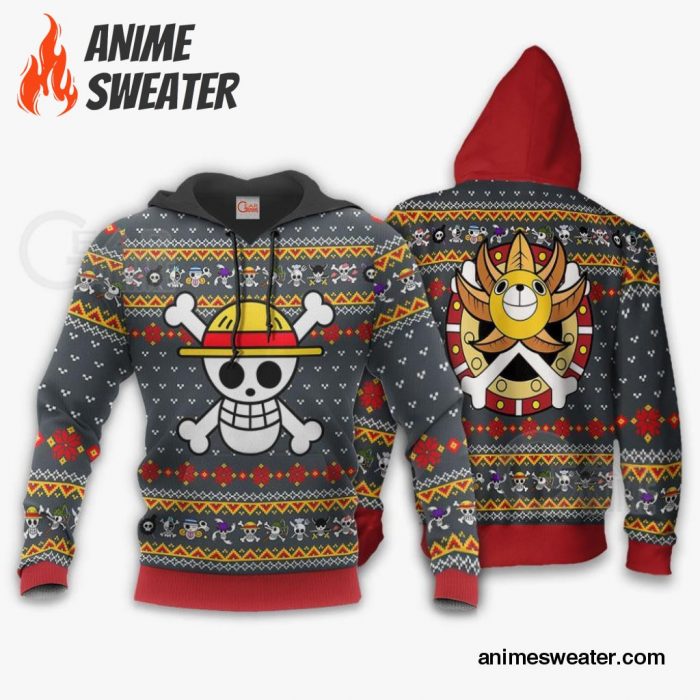 One Piece Ugly Christmas Sweater Straw Hat Priate Xmas Gift VA10