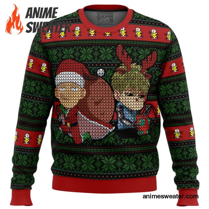 One Punch Man Holiday Ugly Christmas Sweater