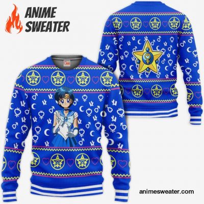 Sailor Mercury Ugly Christmas Sweater Sailor Moon Anime Xmas Gifts Idea