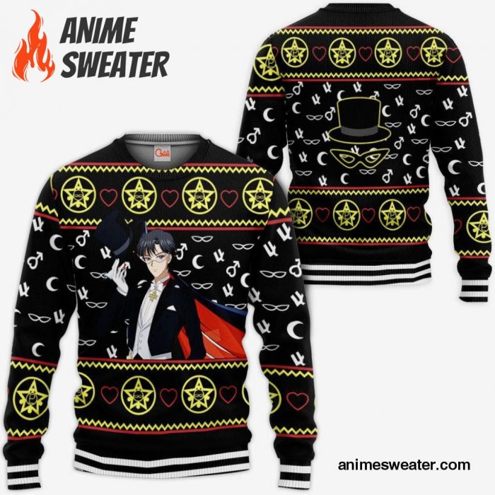 Tuxedo Ugly Christmas Sweater Sailor Moon Anime Xmas Gifts Idea