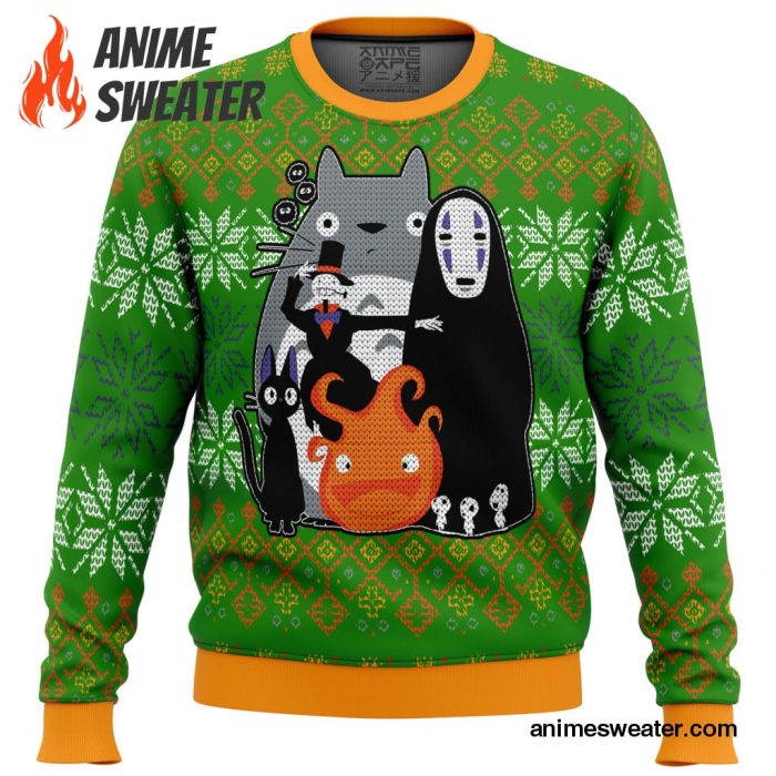 Studio Ghibli Miyazaki Squad Ugly Christmas Sweater