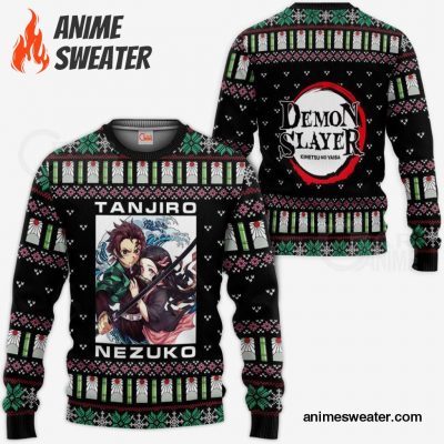 Tanjiro And Nezuko Ugly Sweater Christmas Demon Slayer Anime Gift VA10