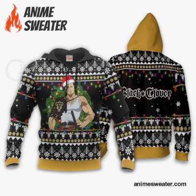 Yami Sukehiro Ugly Christmas Sweater Black Clover Anime Xmas Gift VA11