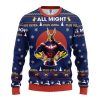 FontMyHeroAcademiaAllMightmkup - Anime Ugly Sweater