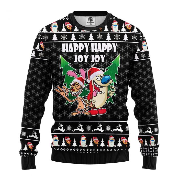 FontTheRen StimpyShowmkup - Anime Ugly Sweater