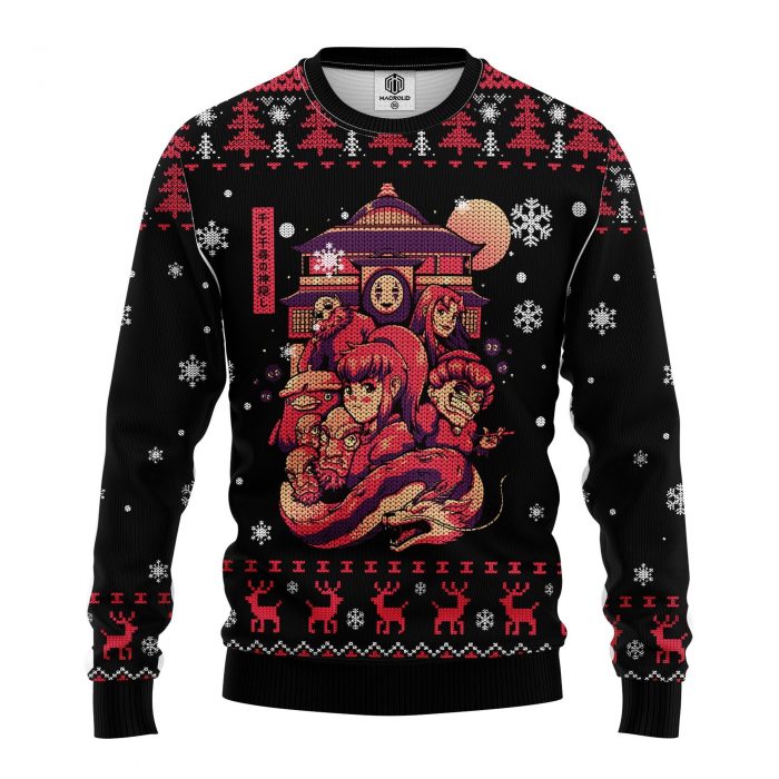 GhibliSpiritedAwayUglySweater1 - Anime Ugly Sweater