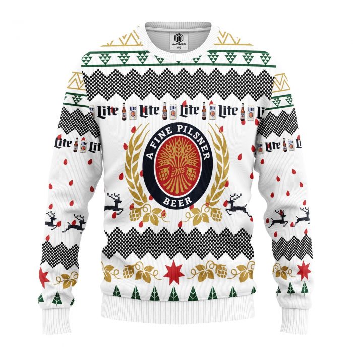 MillerLiteBeerfrontmc - Anime Ugly Sweater