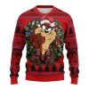 TazOfLooneyTunesNoelMcUglyChristmasSweaterfrontmc - Anime Ugly Sweater