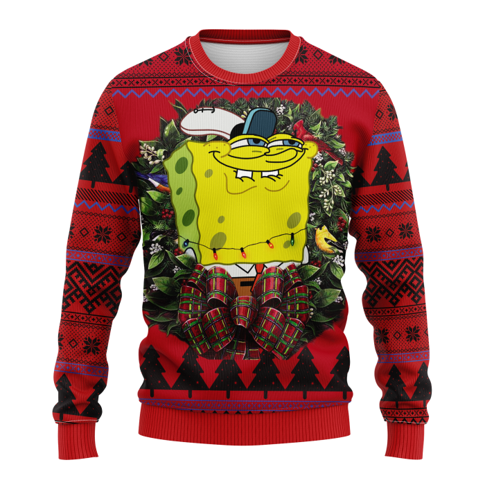 TheSpongeBobSquarePantsnoelfront - Anime Ugly Sweater