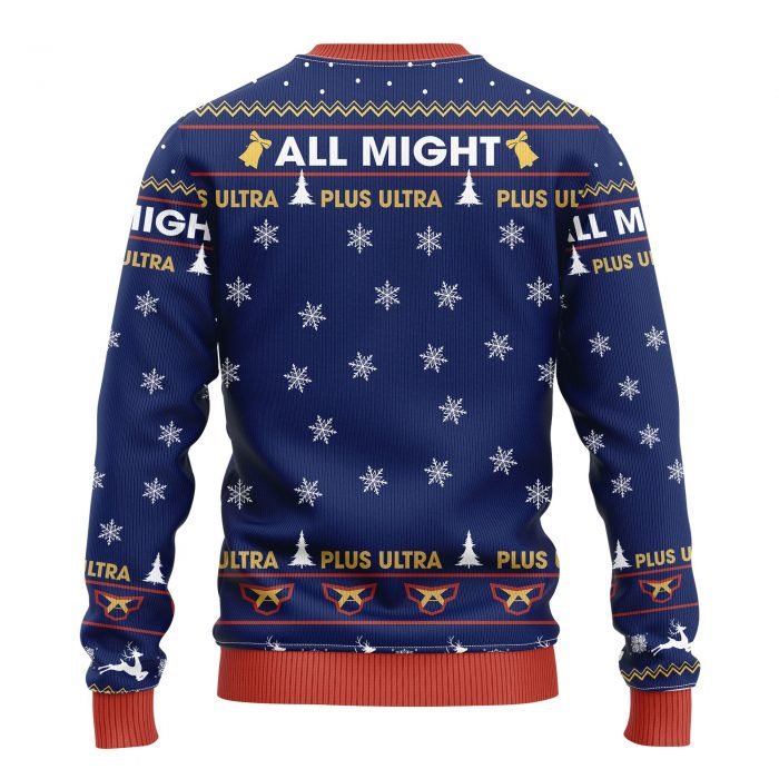 backMyHeroAcademiaAllMightmkup - Anime Ugly Sweater