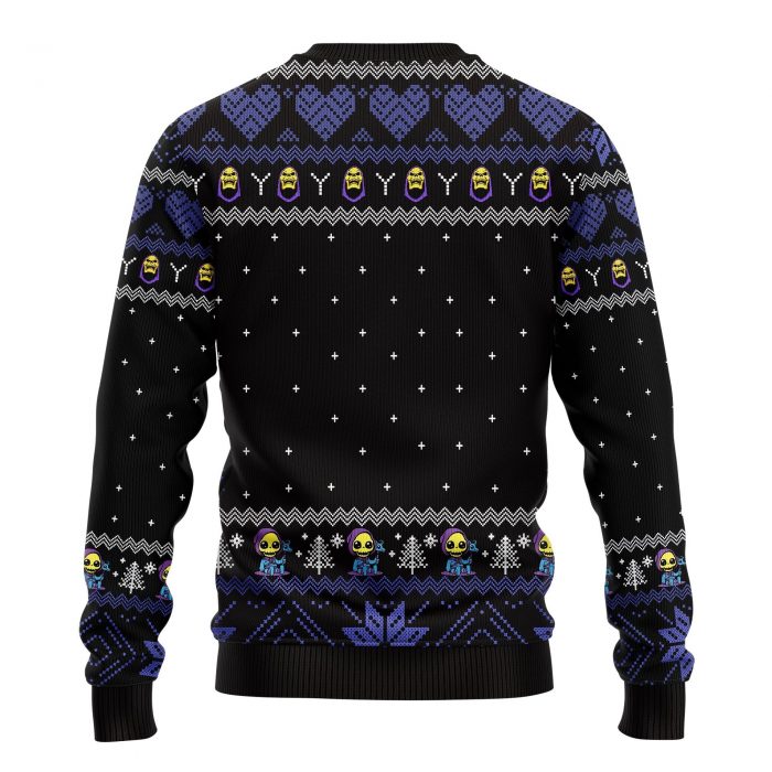 backSKELETORKNITTINGPATTERN3DPRINTUGLYCHRISTMASSWEATERmkup - Anime Ugly Sweater