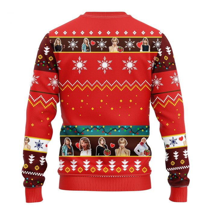 backTaylorSwiftRedChristmasmkup - Anime Ugly Sweater