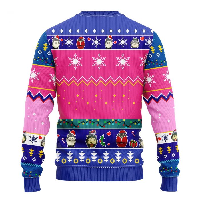 backTotoroRangSunChristmasmkup - Anime Ugly Sweater