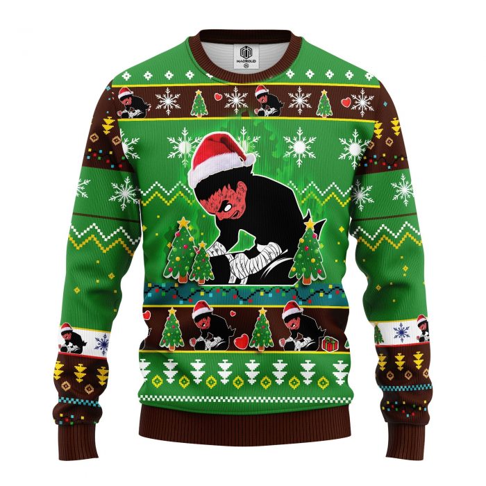 fontAngryChristmasmkup - Anime Ugly Sweater