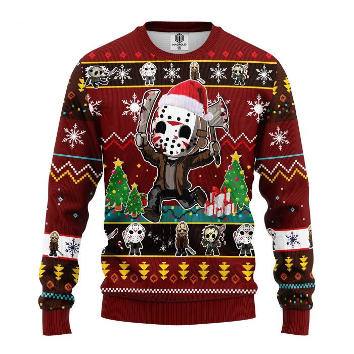 fontFridaythe13thChristmasmkup - Anime Ugly Sweater