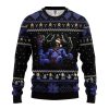 fontSKELETORKNITTINGPATTERN3DPRINTUGLYCHRISTMASSWEATERmkup - Anime Ugly Sweater