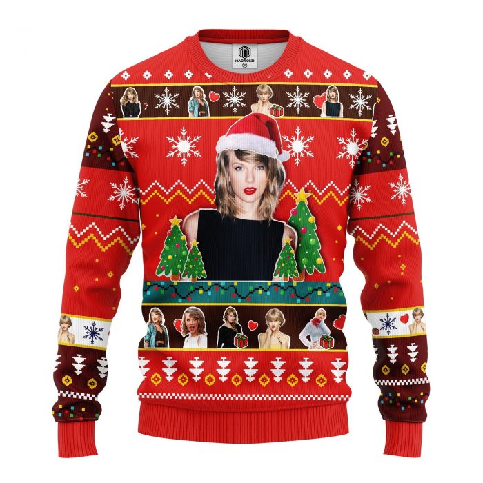 fontTaylorSwiftRedChristmasmkup - Anime Ugly Sweater