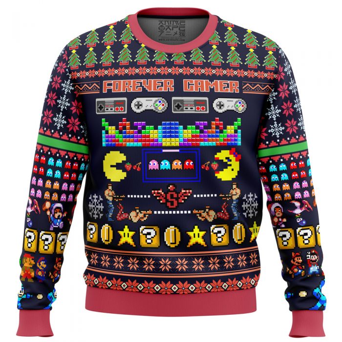 4ever gamer Sweater front 1 - Anime Ugly Sweater