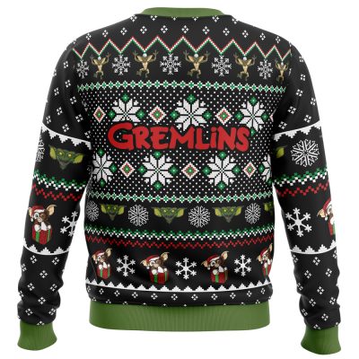 A Christmas Present Gremlins men sweatshirt BACK mockup - Anime Ugly Sweater