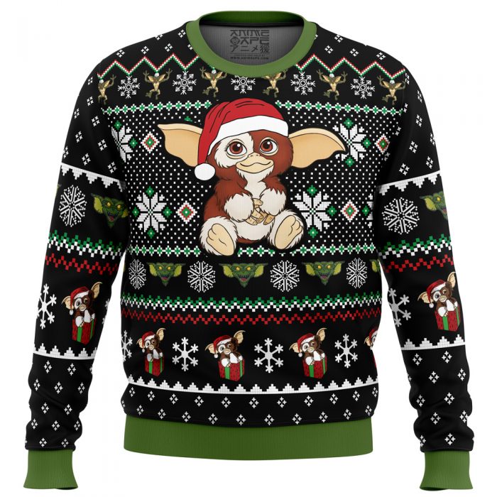 A Christmas Present Gremlins men sweatshirt FRONT mockup - Anime Ugly Sweater