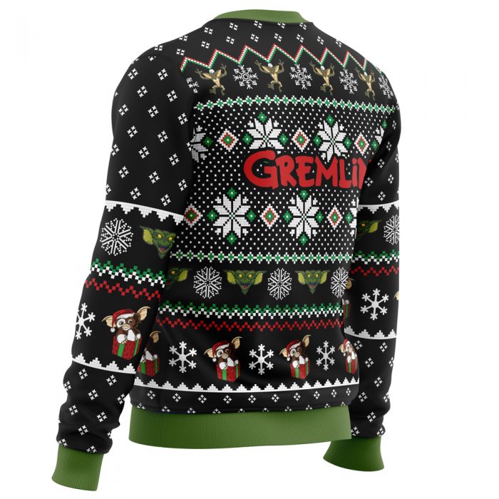 A Christmas Present Gremlins men sweatshirt SIDE BACK mockup - Anime Ugly Sweater