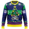 A Classic Gamer Christmas PC Ugly Christmas Sweater front mockup - Anime Ugly Sweater