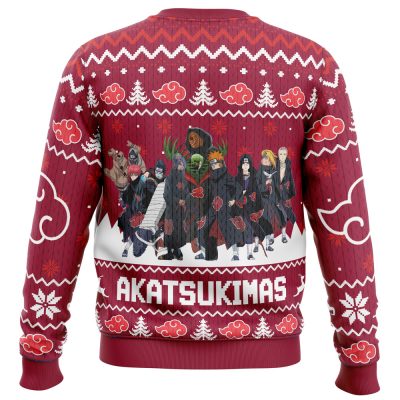 Akatsukimas Akatsuki men sweatshirt BACK mockup - Anime Ugly Sweater