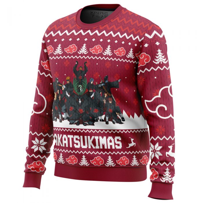 Akatsukimas Akatsuki men sweatshirt SIDE FRONT mockup - Anime Ugly Sweater