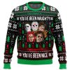 An Ugly Slasher Horror Movie PC Ugly Christmas Sweater front mockup - Anime Ugly Sweater