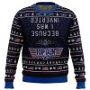 Because I was Inverted Top Gun men sweatshirt FRONT mockup - Anime Ugly Sweater