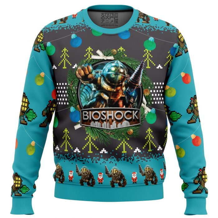 Bioshock Sweater front 1 - Anime Ugly Sweater